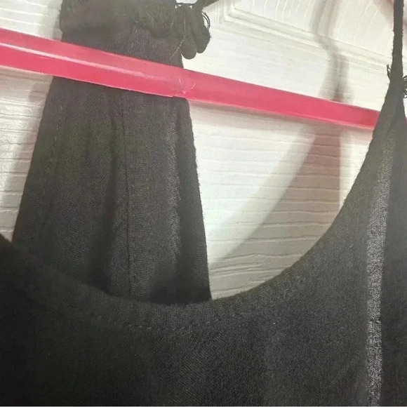 Spaghetti Strap Tank Top Flowy Black Size Extra Small - Picture 3 of 16